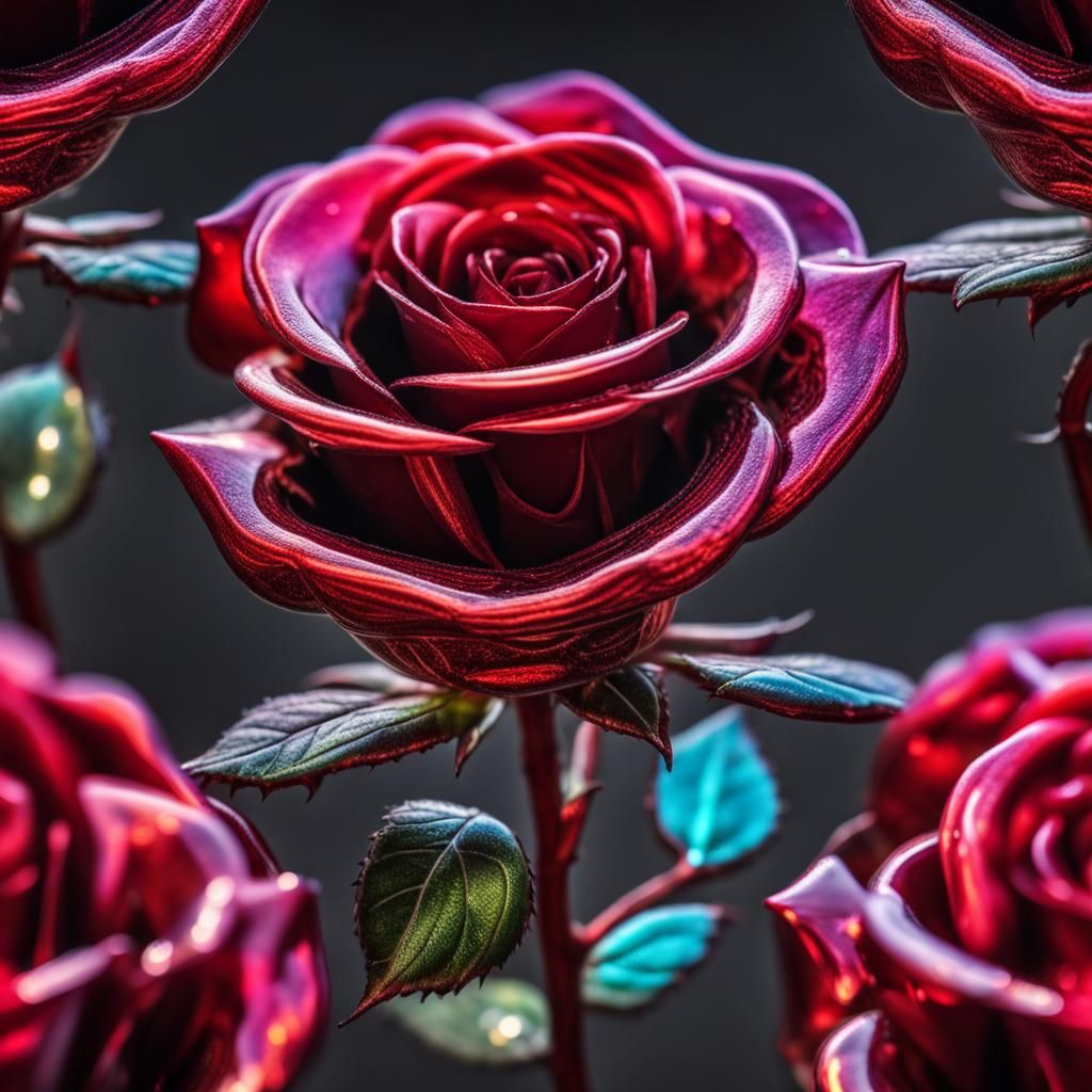 glass rose
