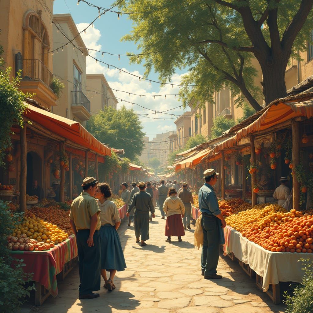 Jewish Neighborhood Sukkah Festival in Warm Vintage Style