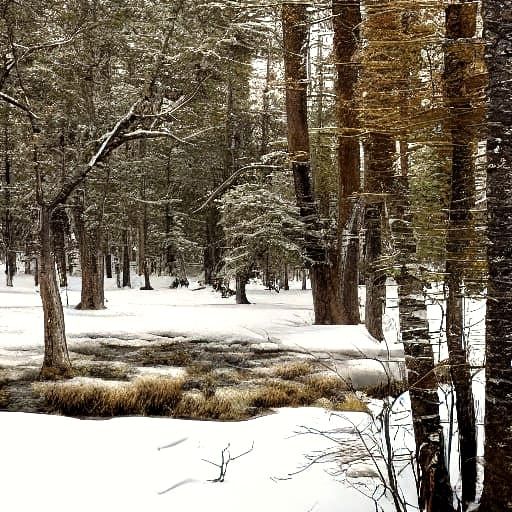 Winter Wonderland Scene in a Calm, Snowy Landscape