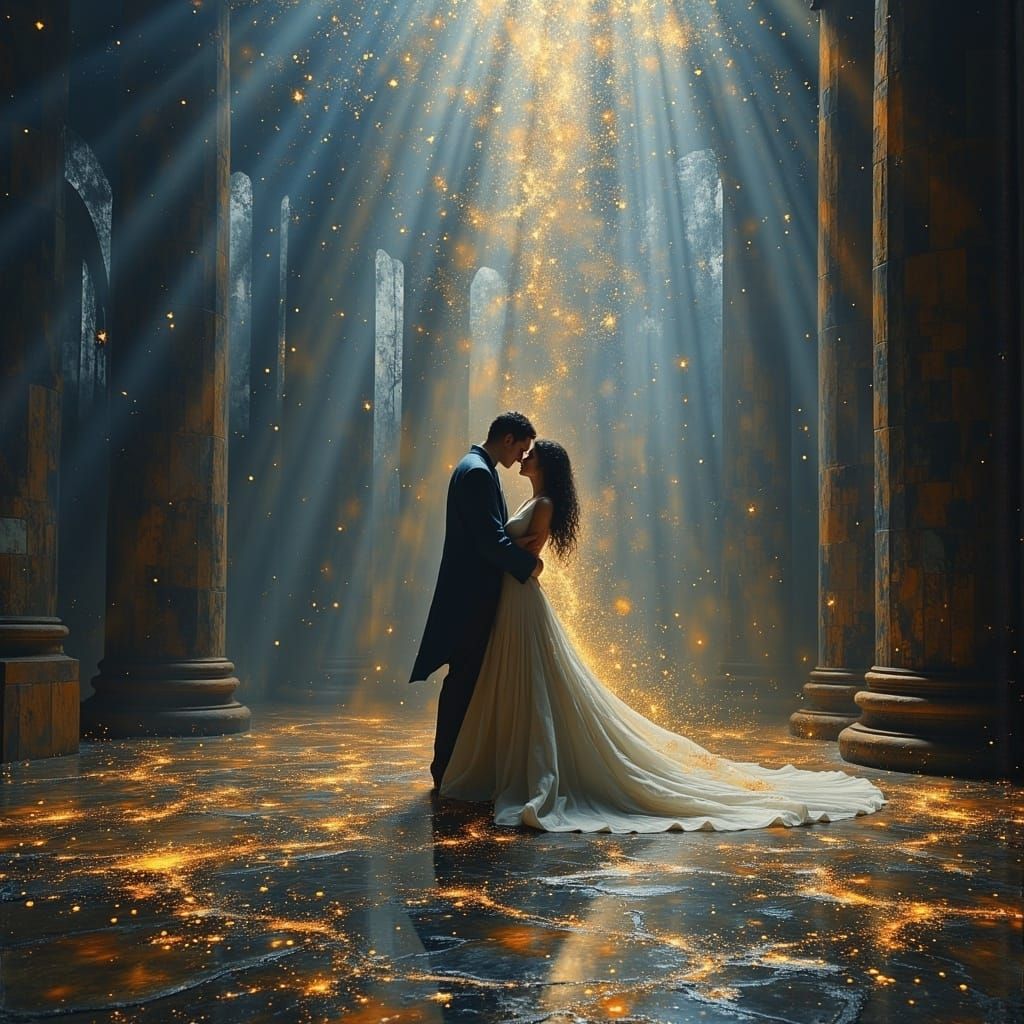 Ethereal Starlit Ballroom Scene in Velaris