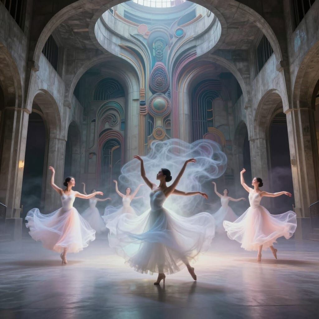 Flowing Mist and Light