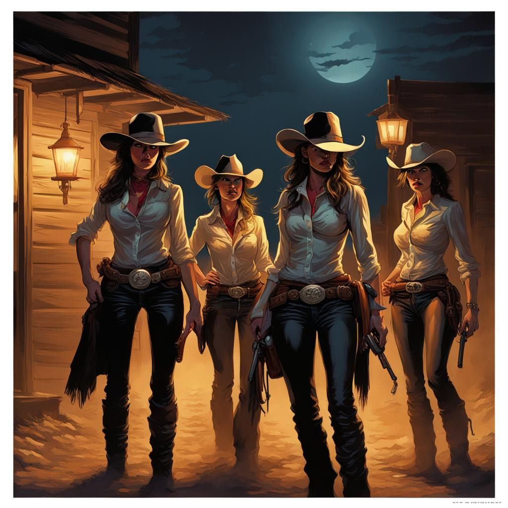 Demonic Cowgirls in a Sinister Western Town