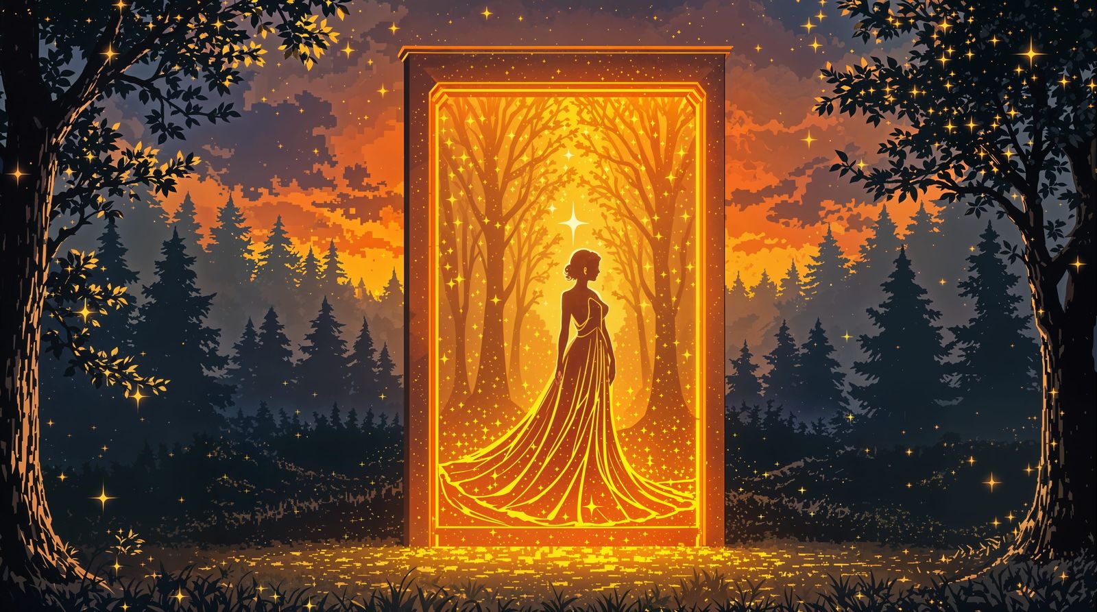 Luminous Pixel Impressionist Oil on Canvas