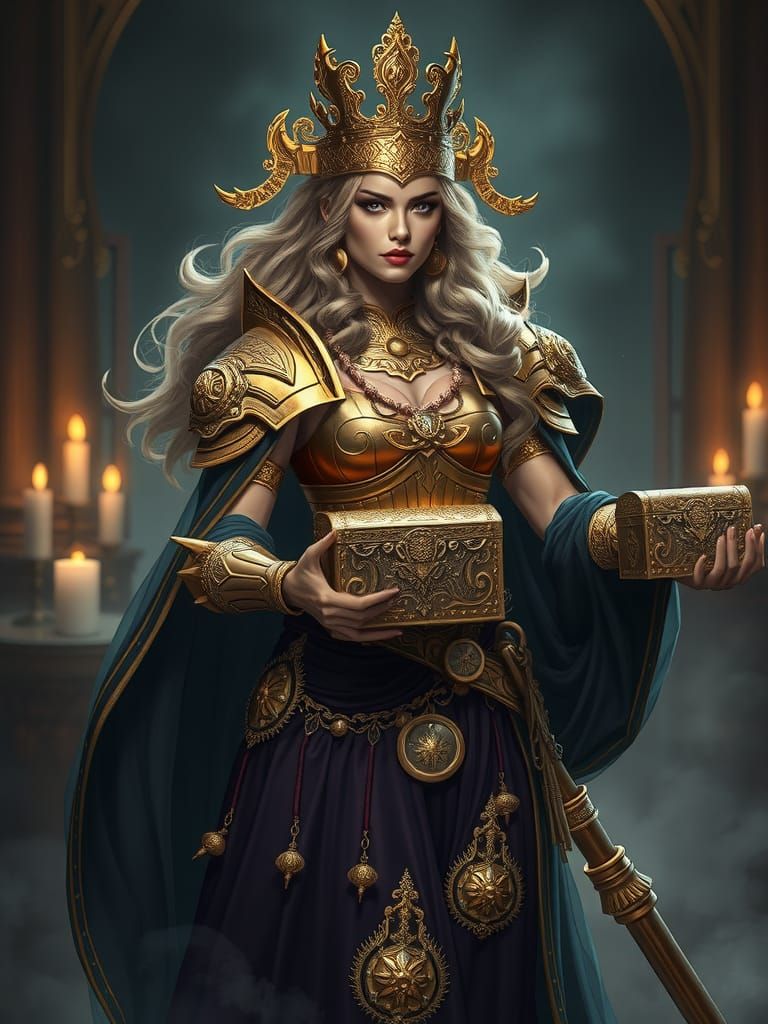 Goddess of Abundance in Dark Fantasy Style