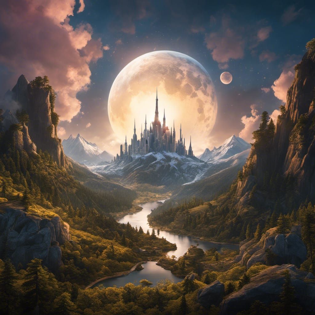 Double Exposure Earth with Peace Symbol, Dreamlike Art