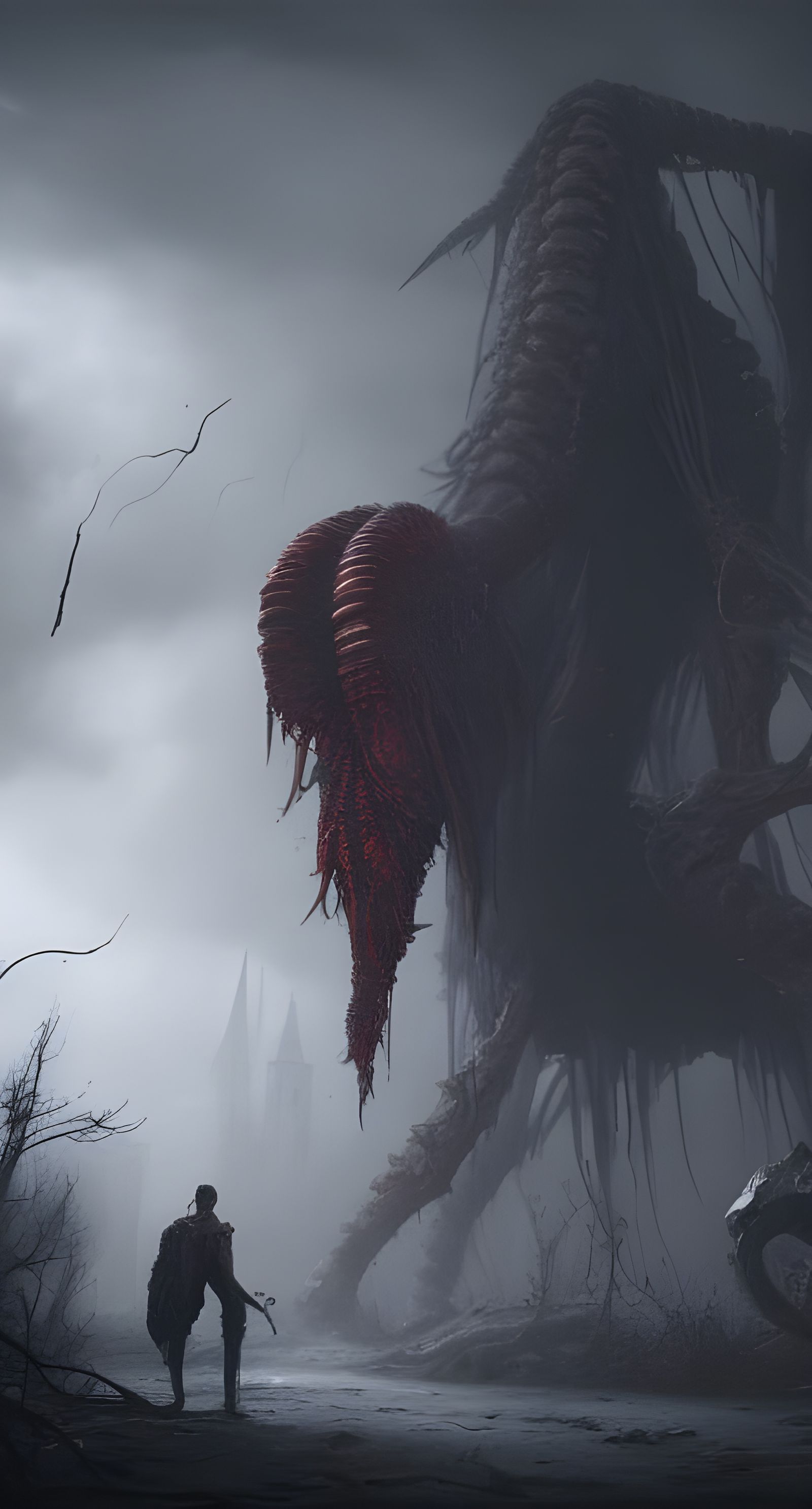 Dark Post-Apocalyptic World Ruined by Elder God