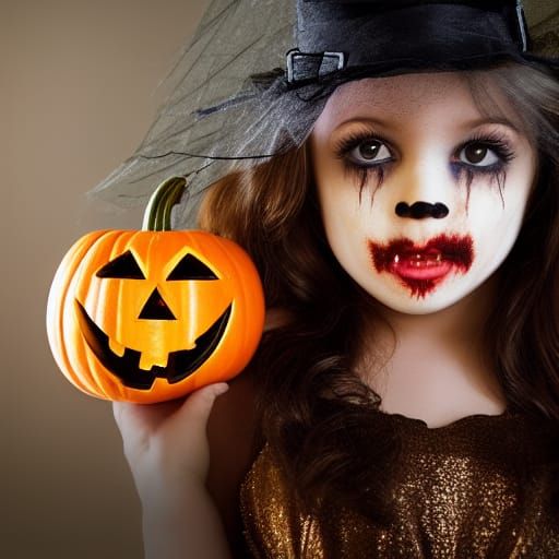 Vibrant Trick-or-Treat Scene in Professional Photography