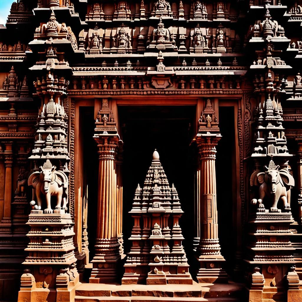 Brihadeeswarar Temple - Ancient Hindu Architecture- Hand-car...