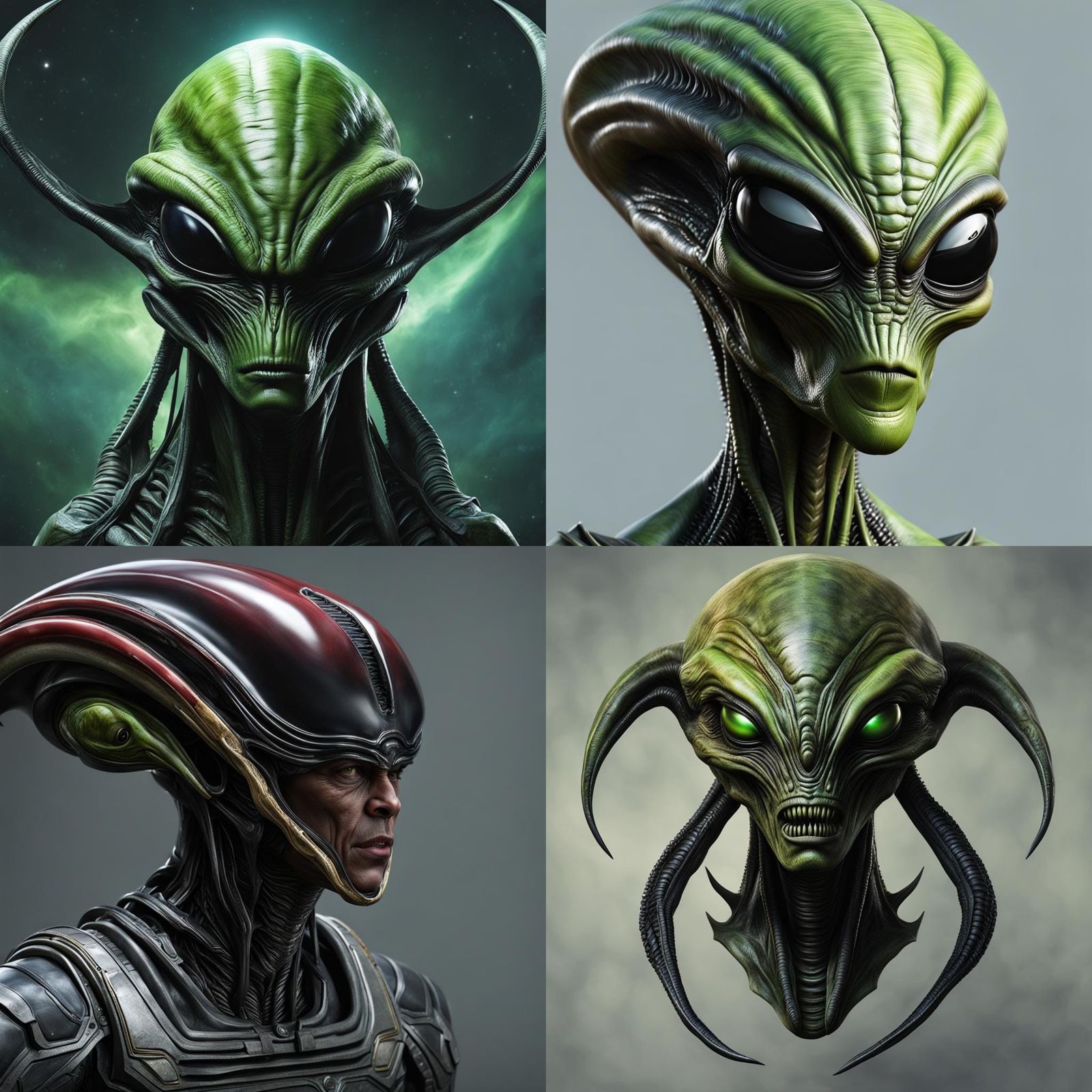 Realistic Alien Being Illustration
