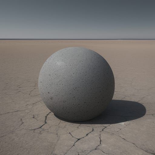 Solitary Stone in Ethereal Desert Landscape