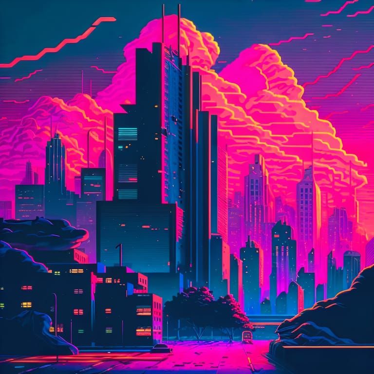 Futuristic Console in Cyberpunk Style