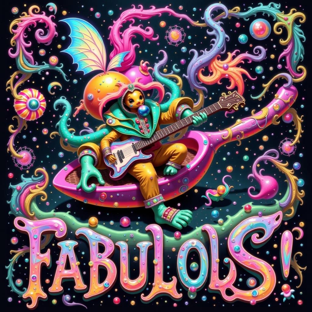 Psychedelic Jellybean People Concert on a Spoon