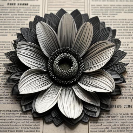 Hyperrealistic Paper Flower in High Definition