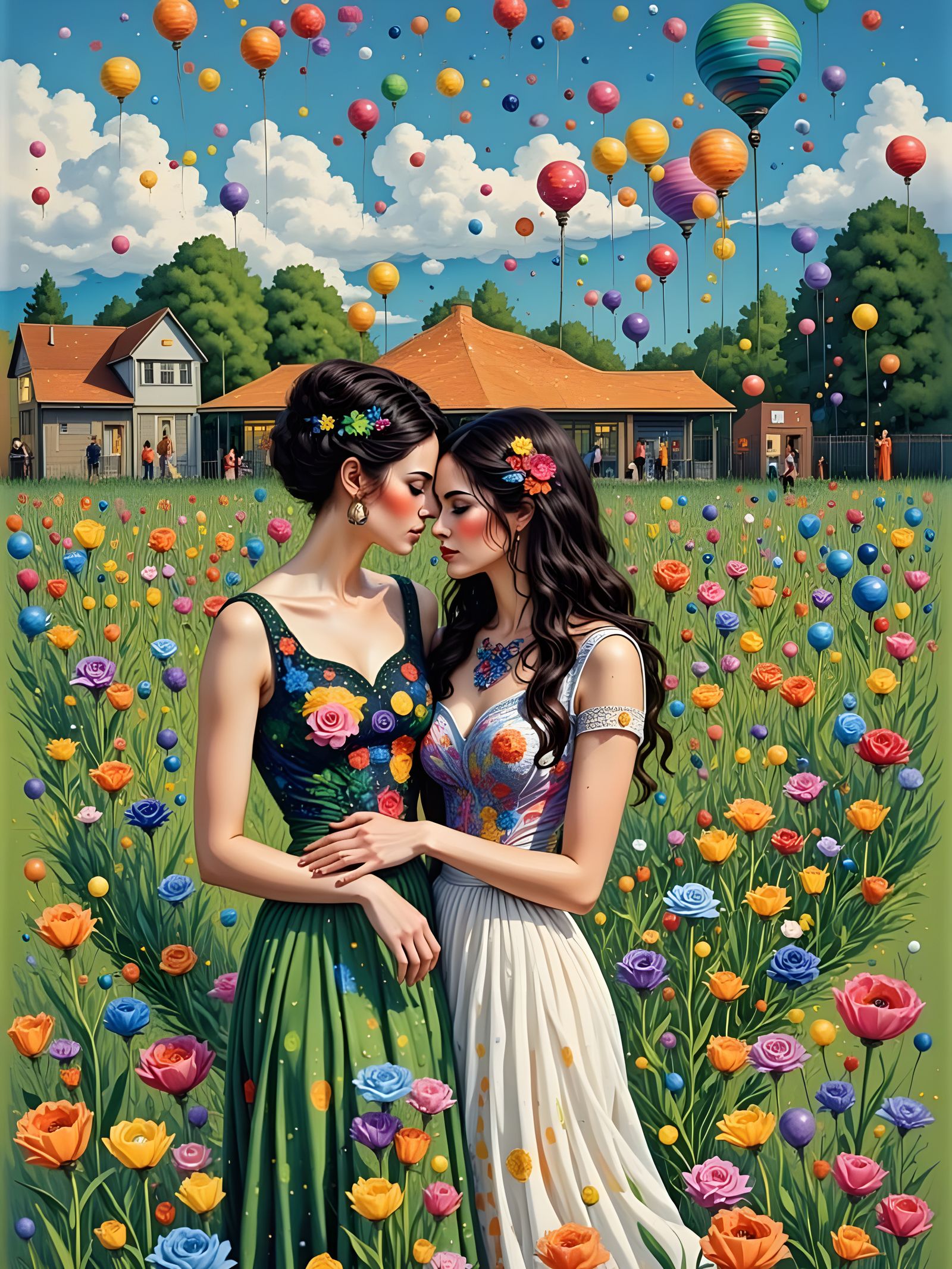 Ethereal Fantasy Scene in Psychedelic Post-Impressionist Sty...