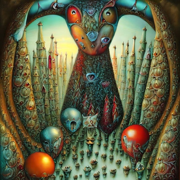 Intricate Mind Labyrinth Inspired by Fantastic Art