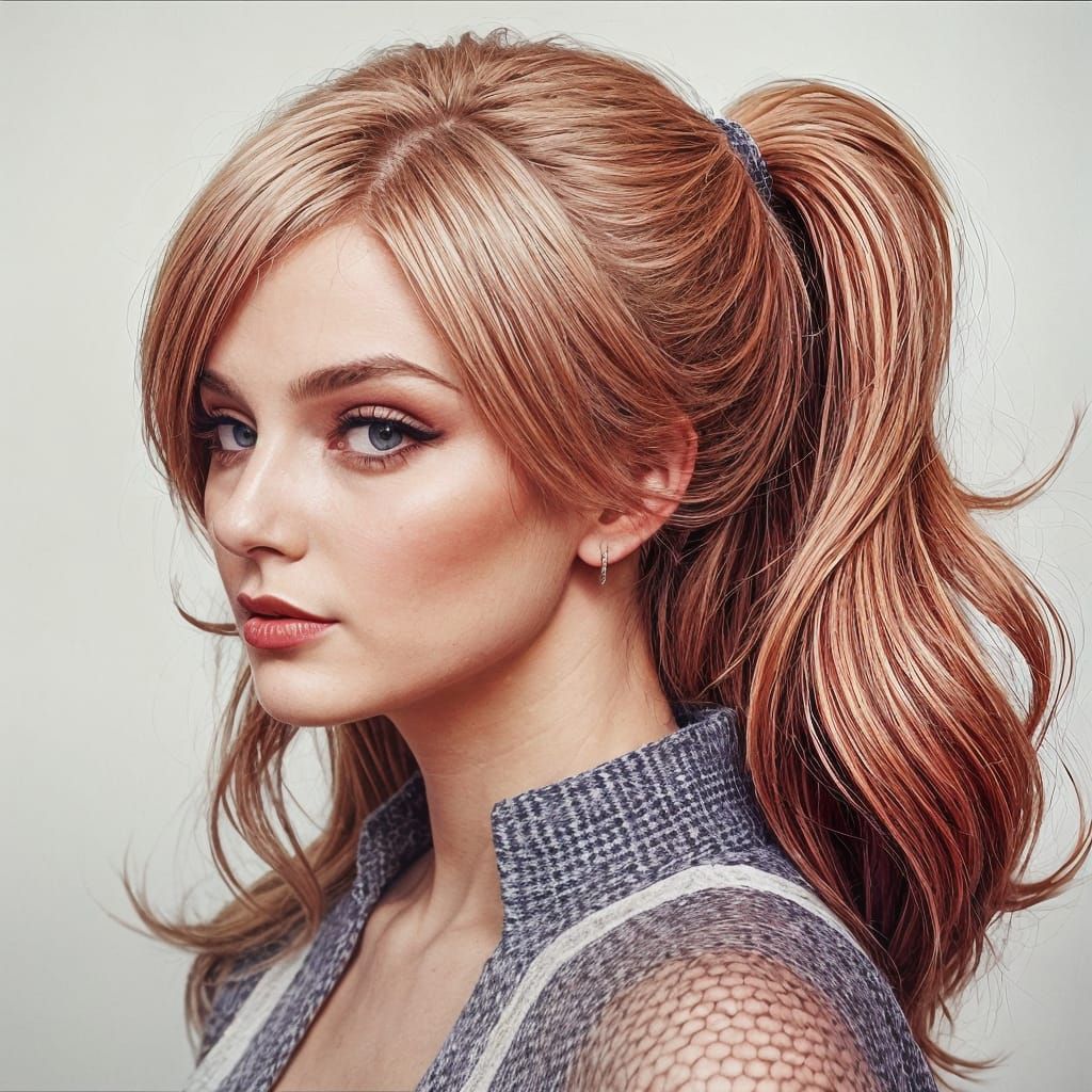 Playful Female Portrait in Vibrant Colors