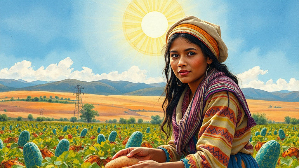 Inka Farmer: Impressionist Portrait in Van Gogh Style