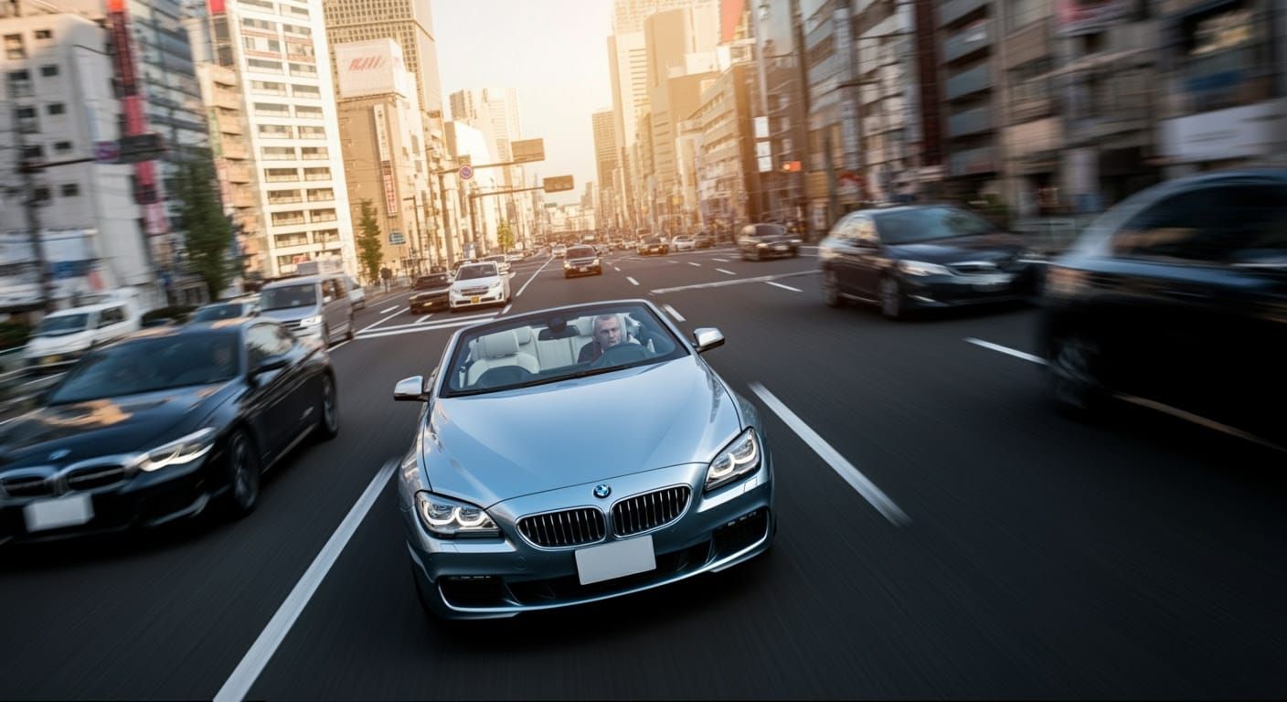 Tokyo Street Scene from Above in Cyberpunk Style