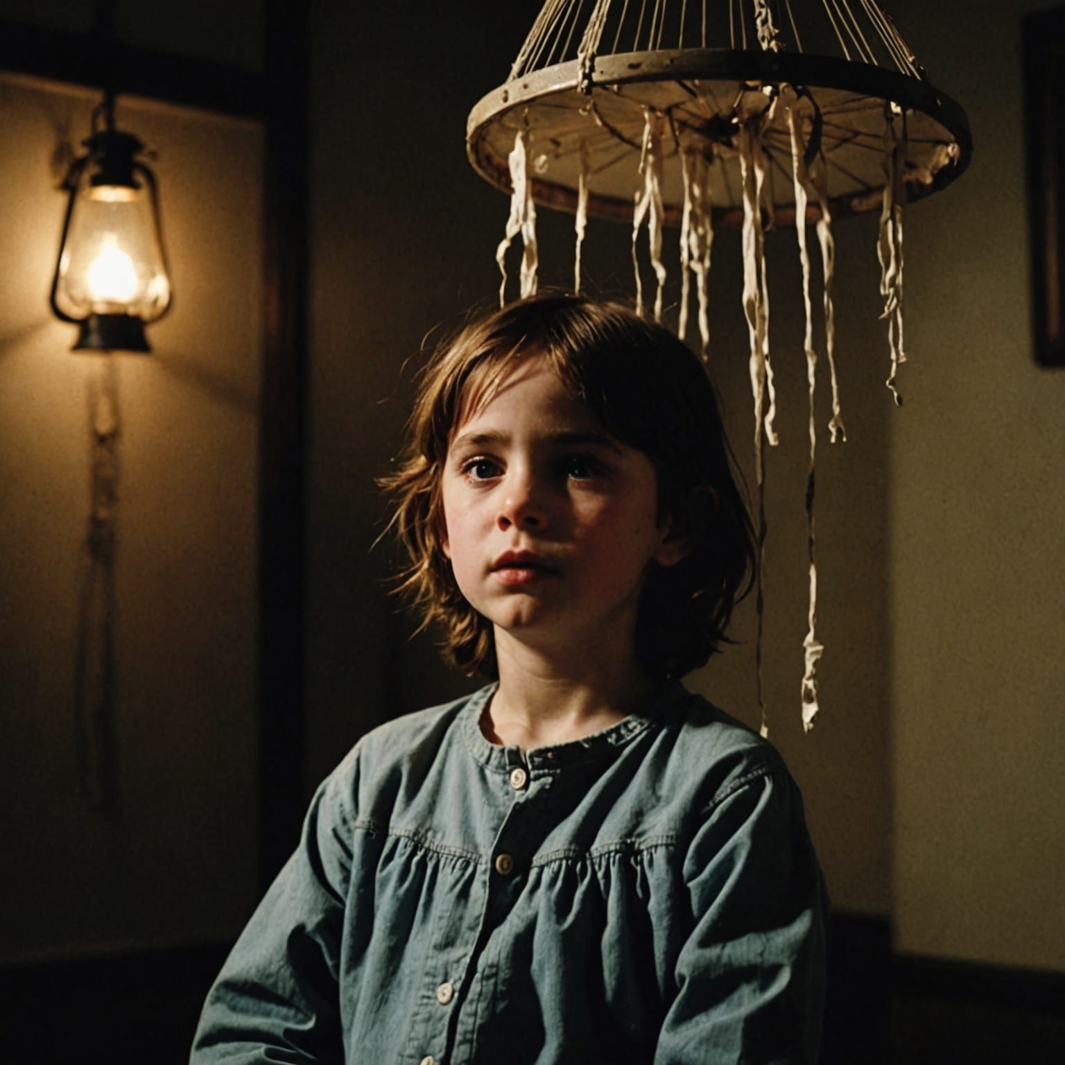 Smoke Fills a Haunted Room in a Fantastical Landscape