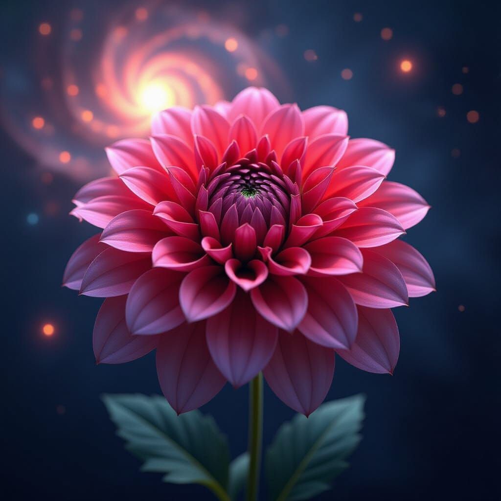 Spectral Cosmic Dahlia Blooms in Galactic Nebula