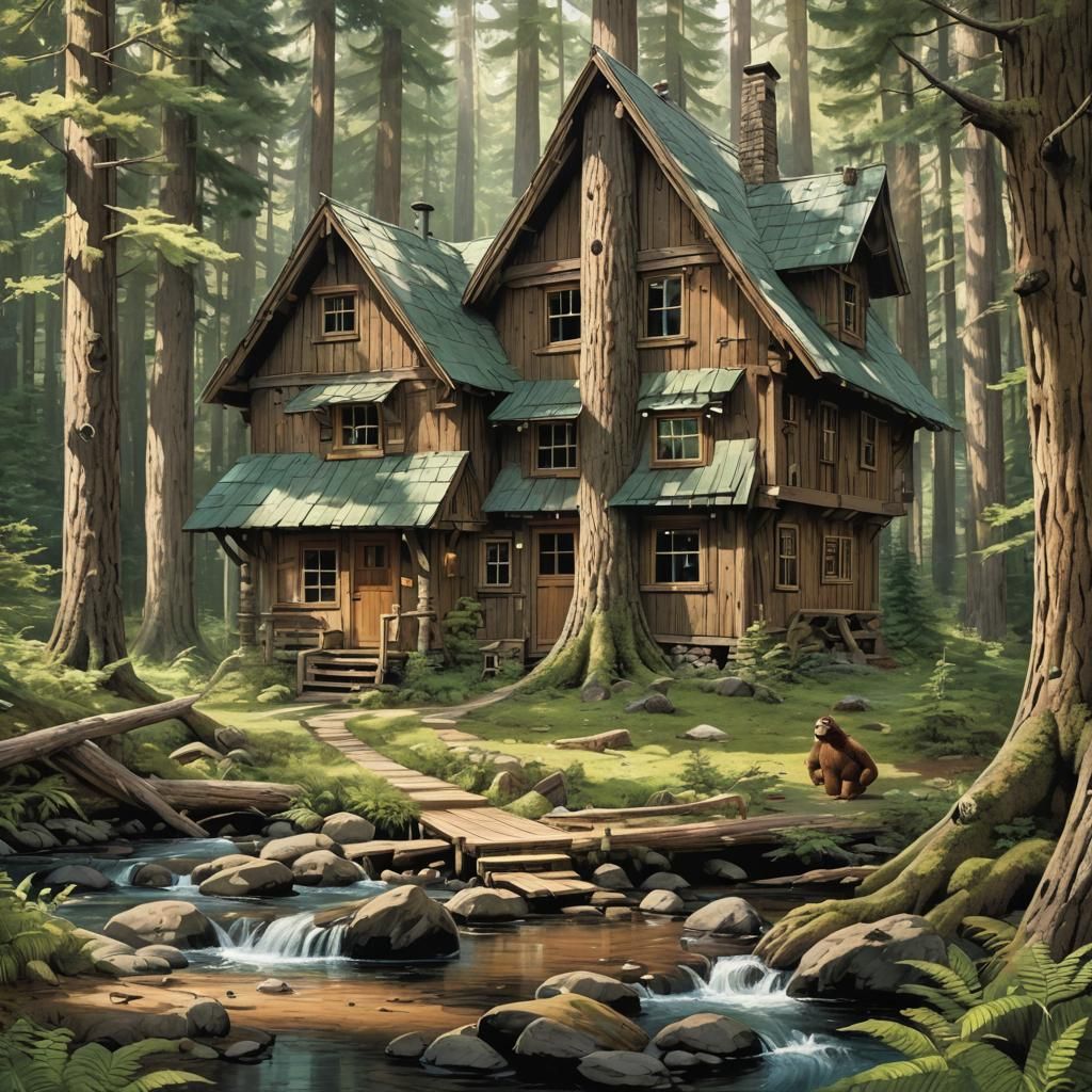 Sneaky Sasquatch's Mischievous Forest Hideaway