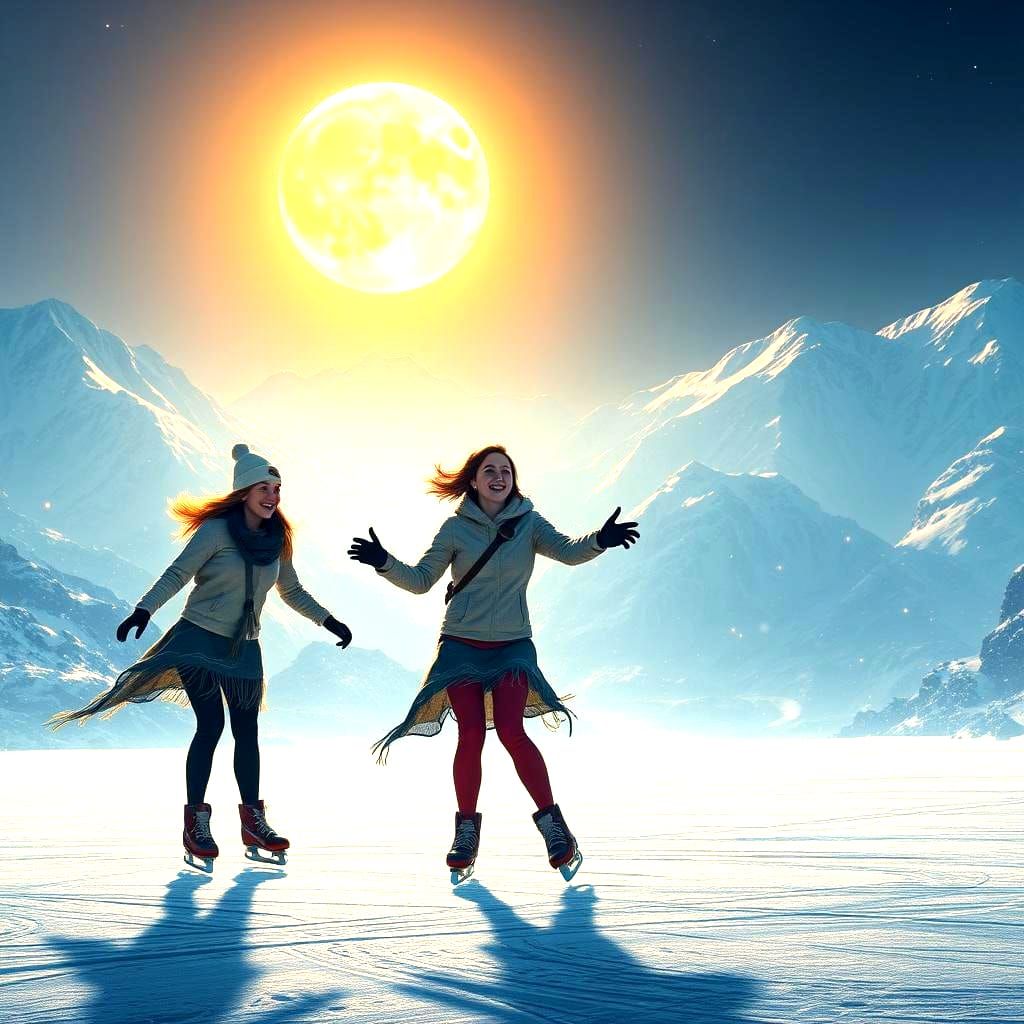 Himalayan Roller Skating with Moonlit Sparks