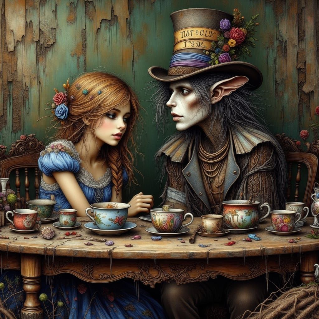 Alice's Whimsical Tea Party, Monge Style