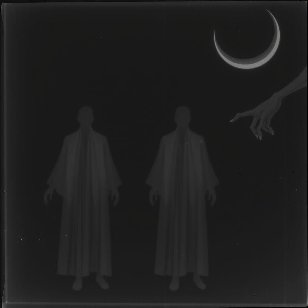 Sleep Paralysis Shadow Figures in Vintage Photography