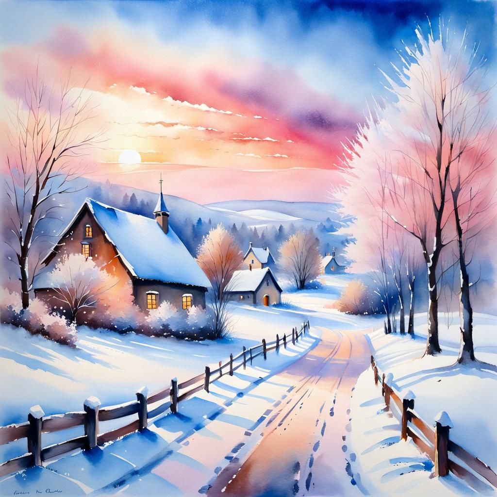 magical winter scene