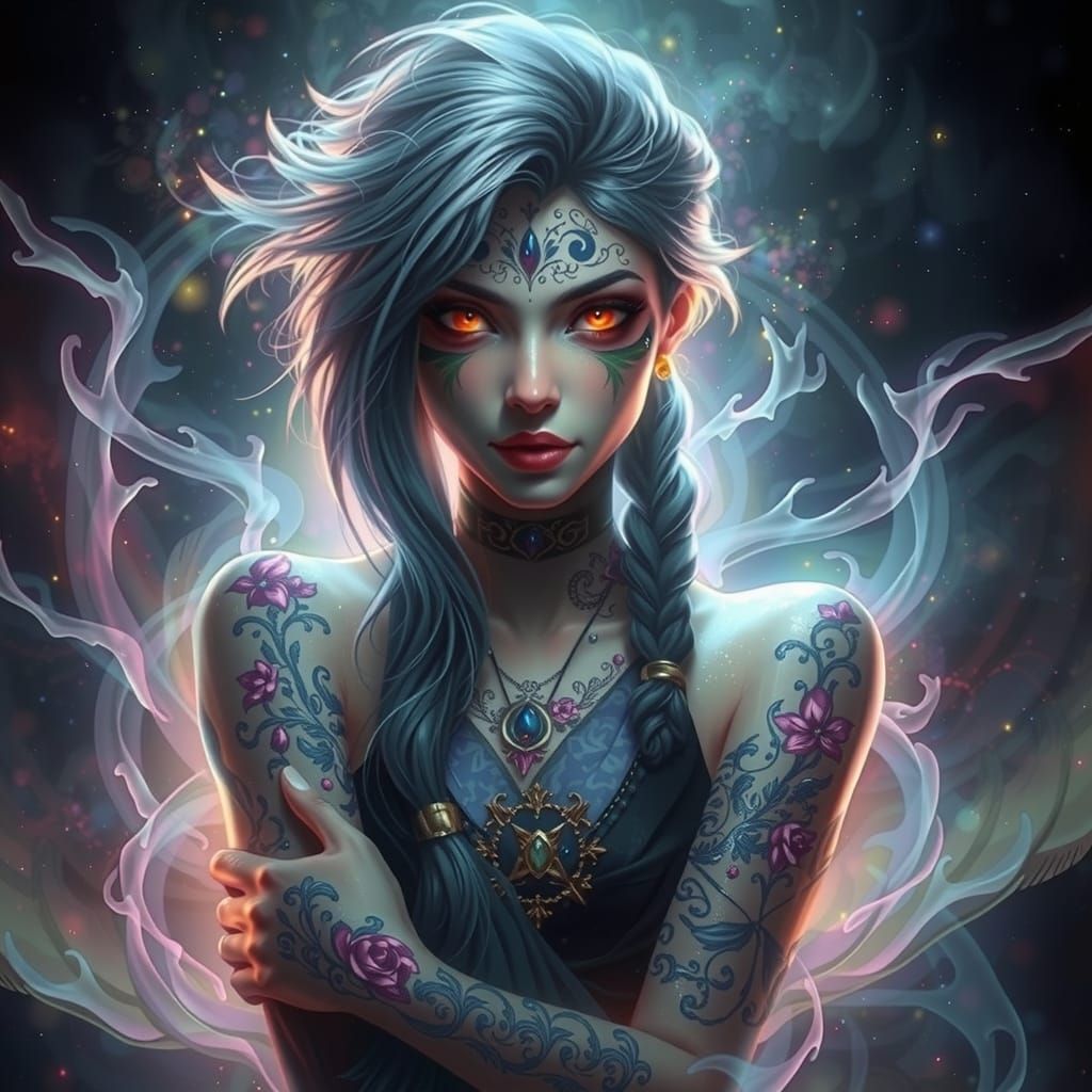 Alluring Angel of Death in Ethereal Twilight