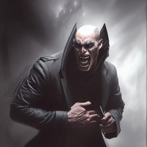 Dystopian Villain with Dark Hair and Sharp Claws