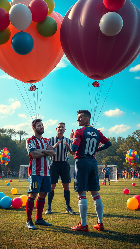 Messi and Ronaldo Balloon Competition: Fantasy Concept Art