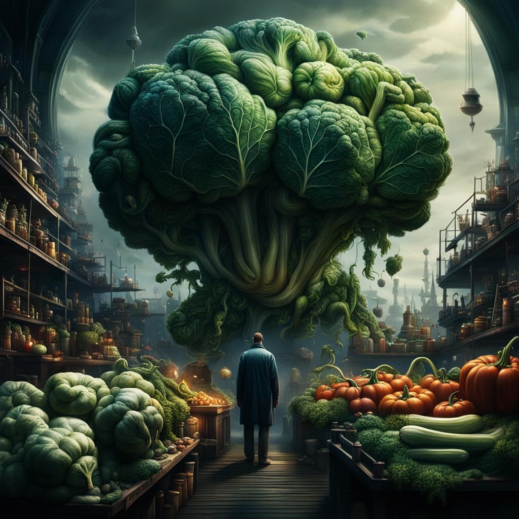 Chemist Cultivates Strange Vegetables: Digital Matte Paintin...
