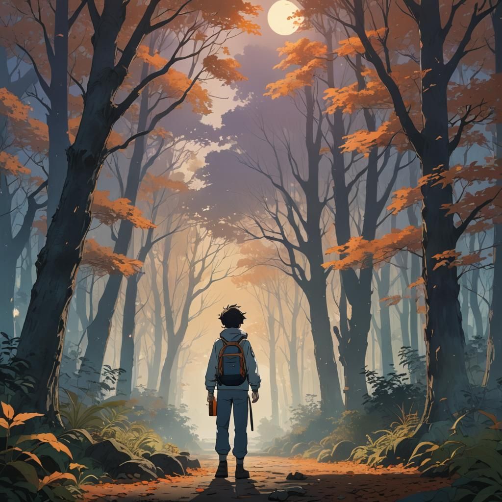 Michael Myers Pokémon in Studio Ghibli Anime Forest