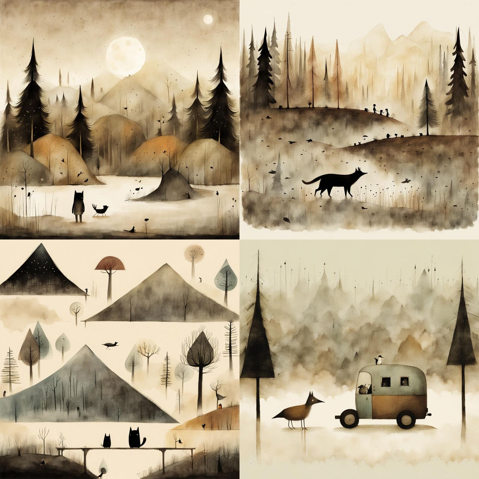 Minimalist Character Illustration in Children's Book Style