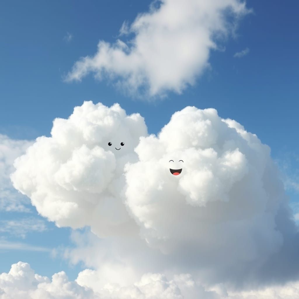 Anthropomorphic Clouds Engage in Sky Dialogue