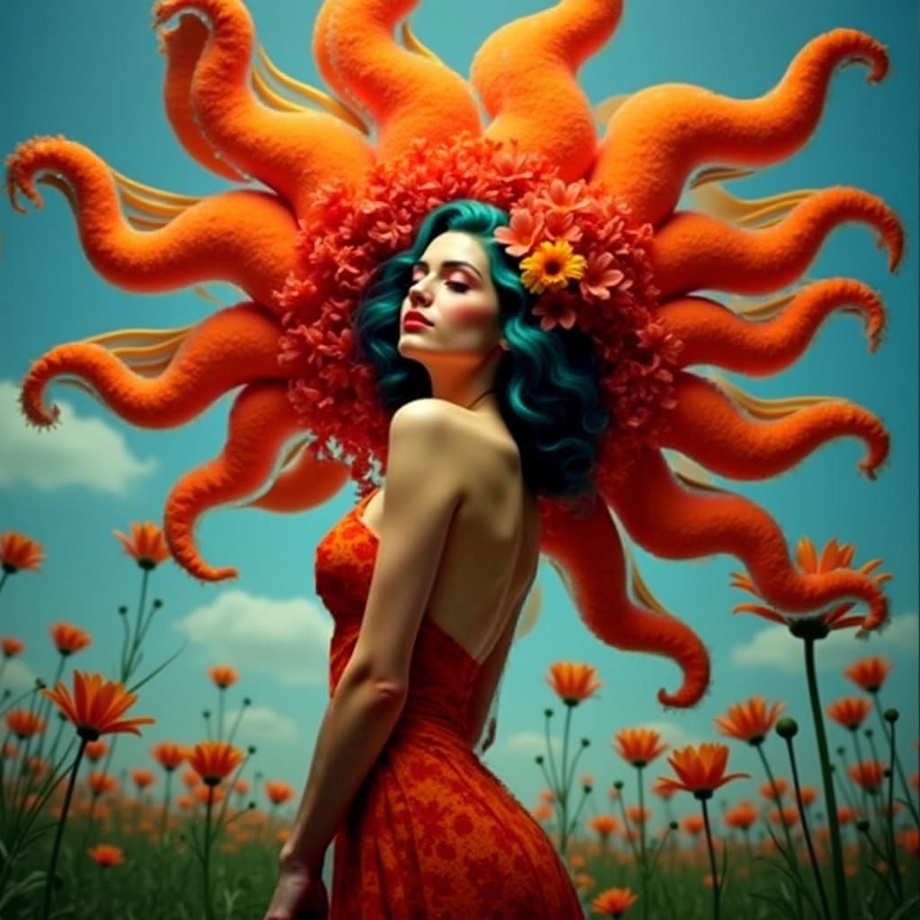 Beautiful Fields Under Bright Blue Sky