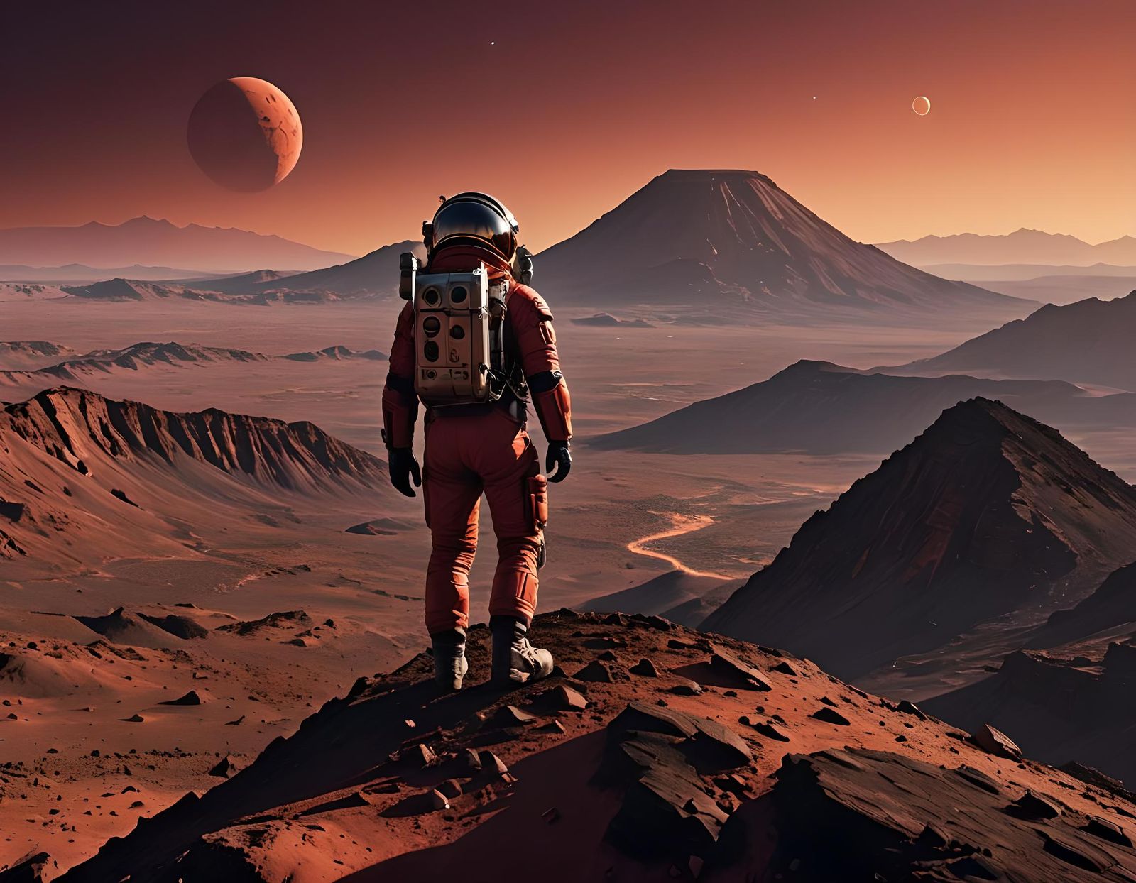 Astronaut on Mars: Science Fiction Photography