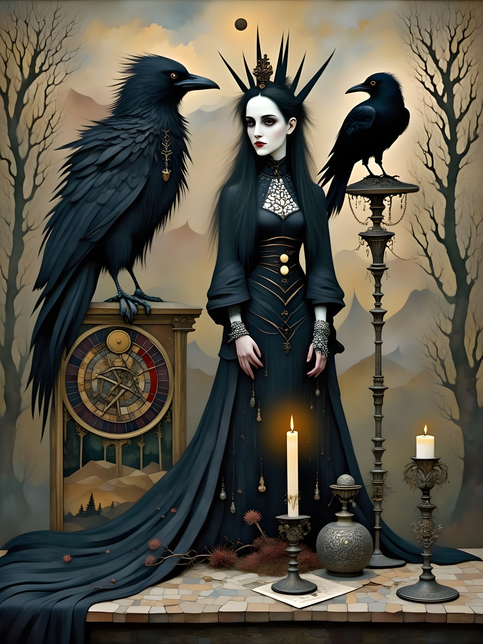 Dark Beauty Vampire in Gothic Aura