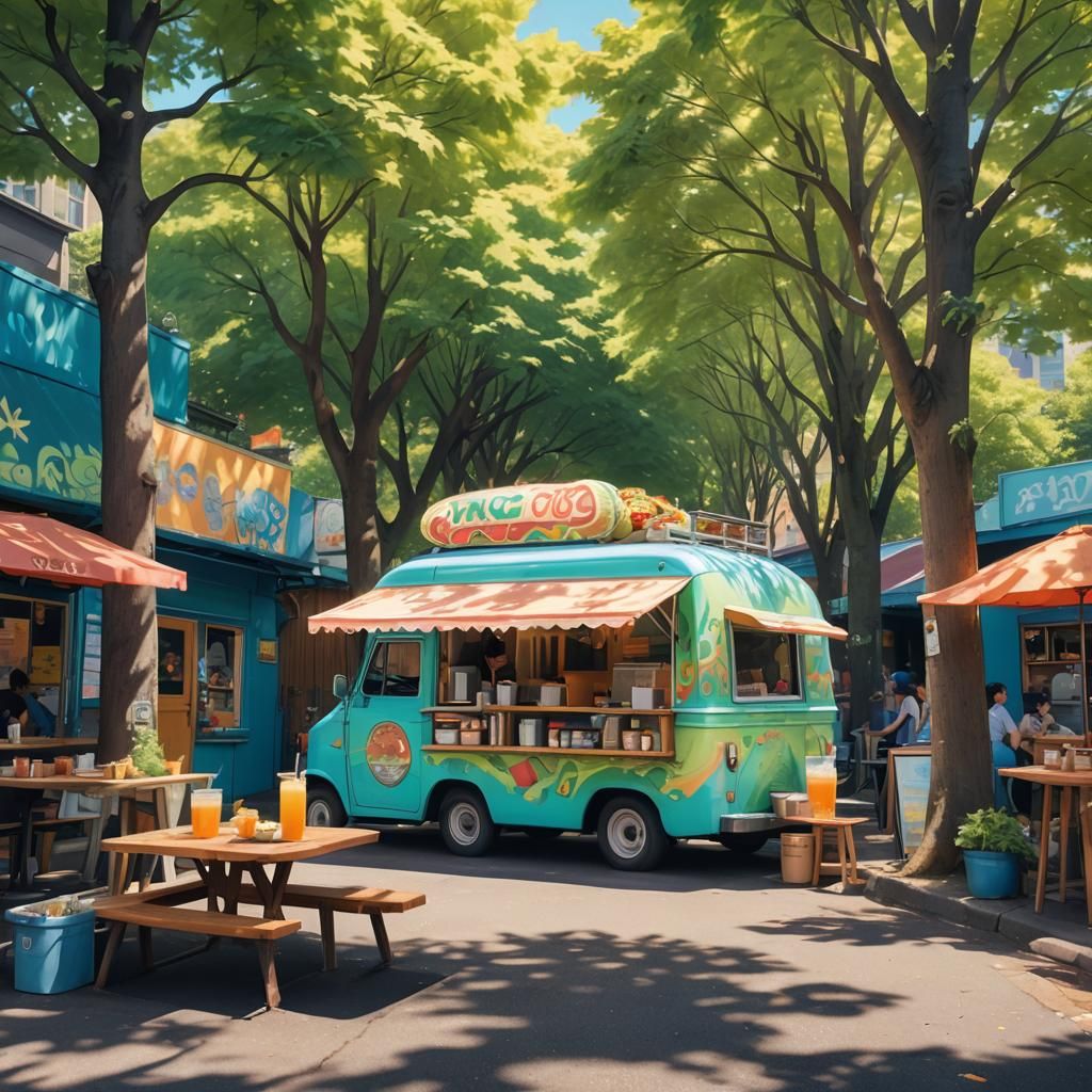 Anime Style Burrito at Portland Taco Truck