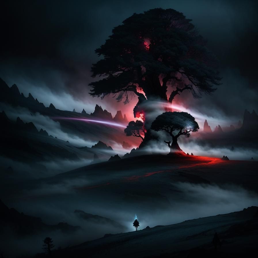 Trees and smoke series