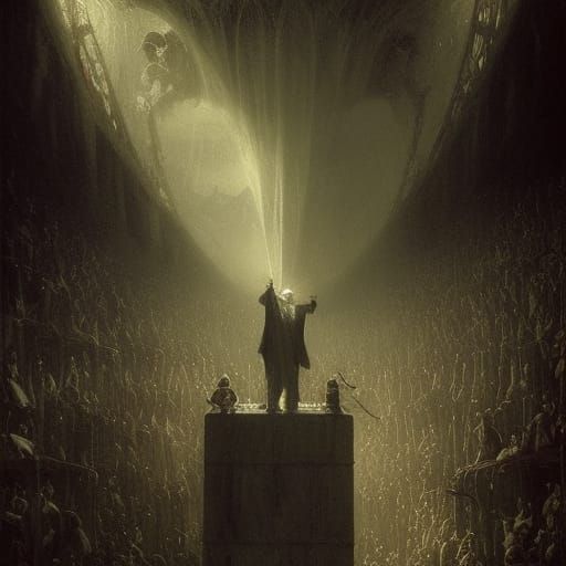 Horrifying Employee Event in Doré Style