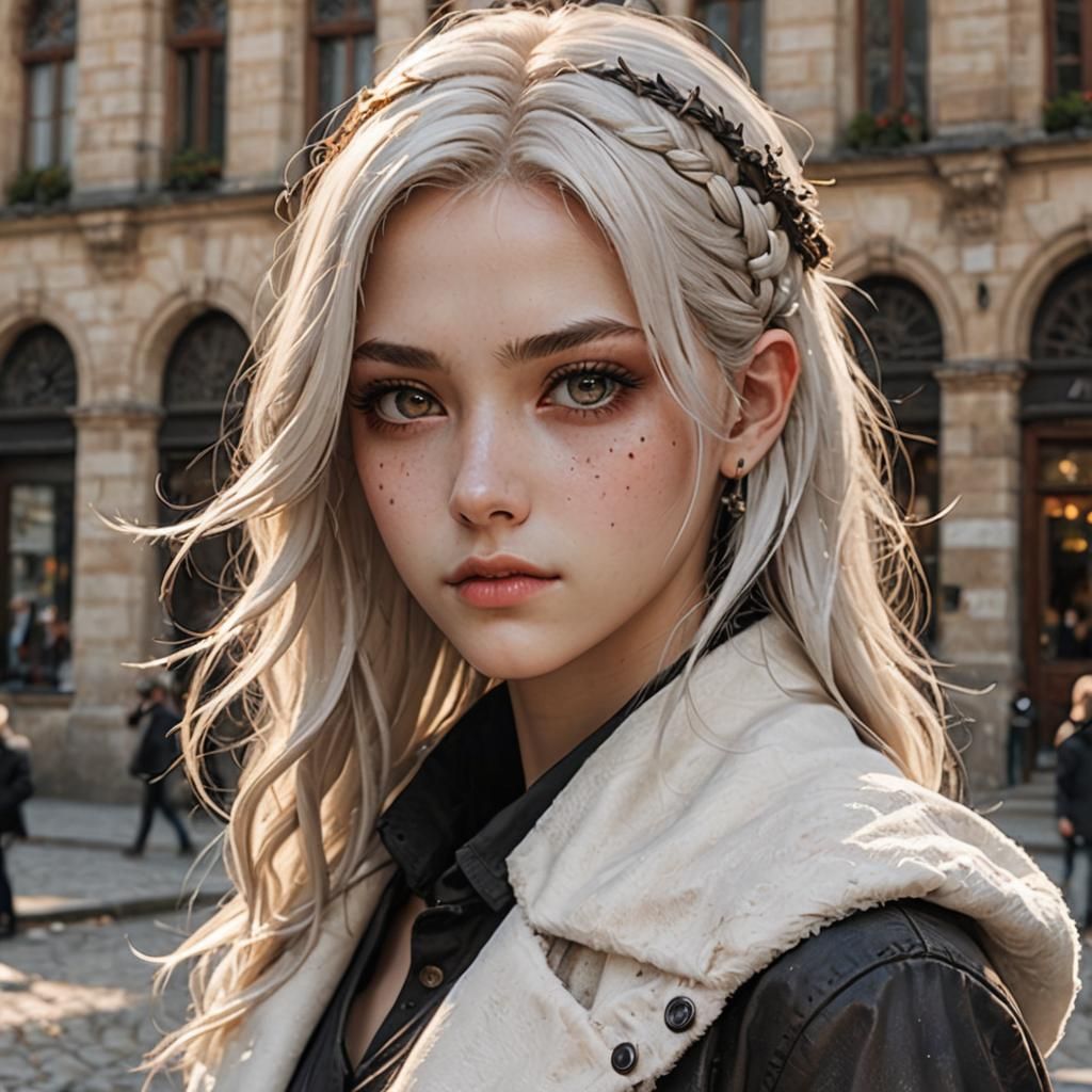 Portrait of a Woman with Black Hair