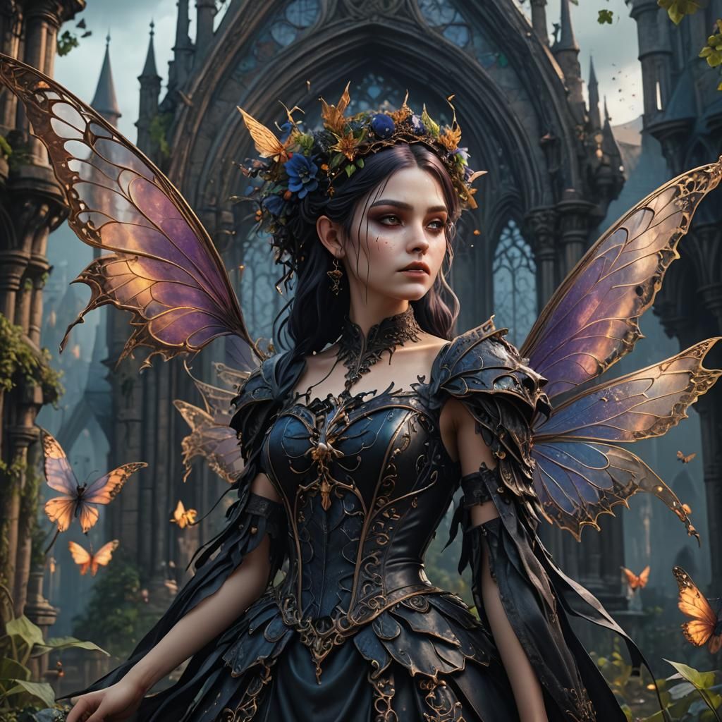 Beautiful gothic fairy