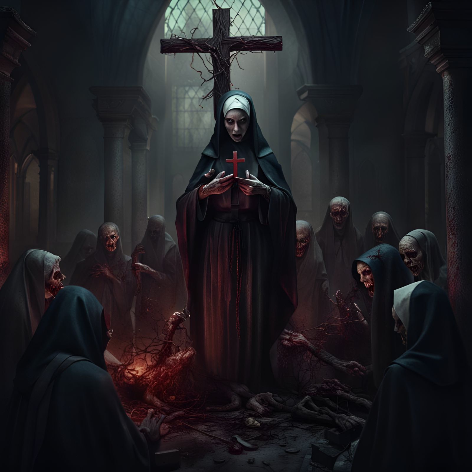 Demonic Nun's Last Stand in Zombie Convent