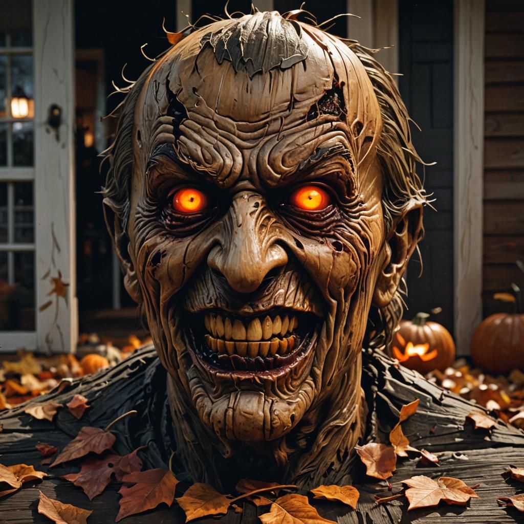 Grotesque Freddy Krueger Pumpkin Carving