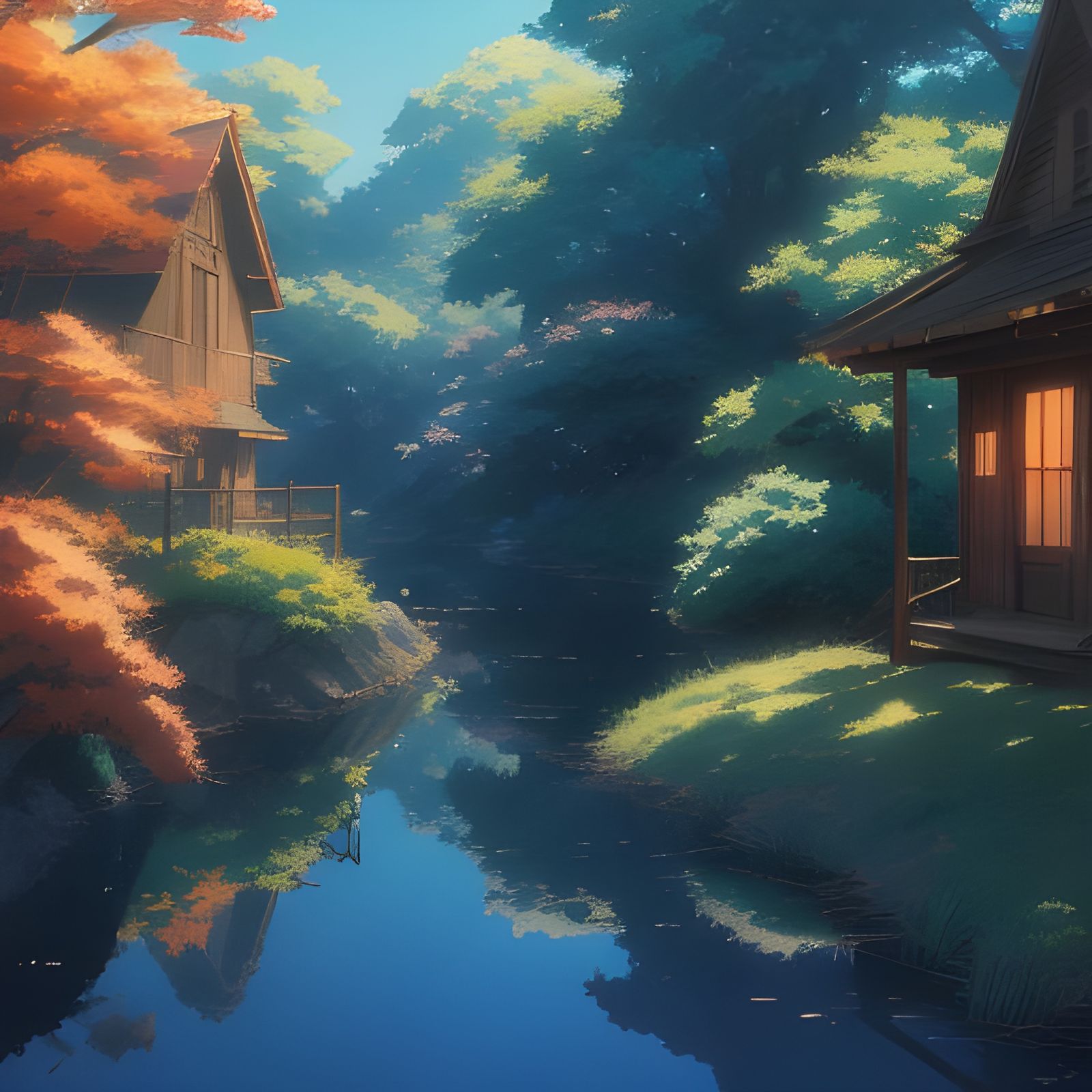 America in Anime Style by Makoto Shinkai