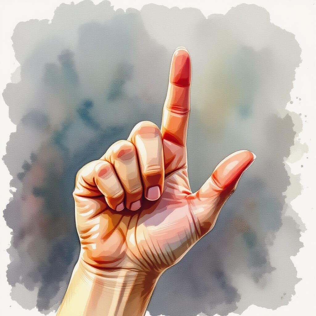 Hand Displaying Middle Finger Gesture