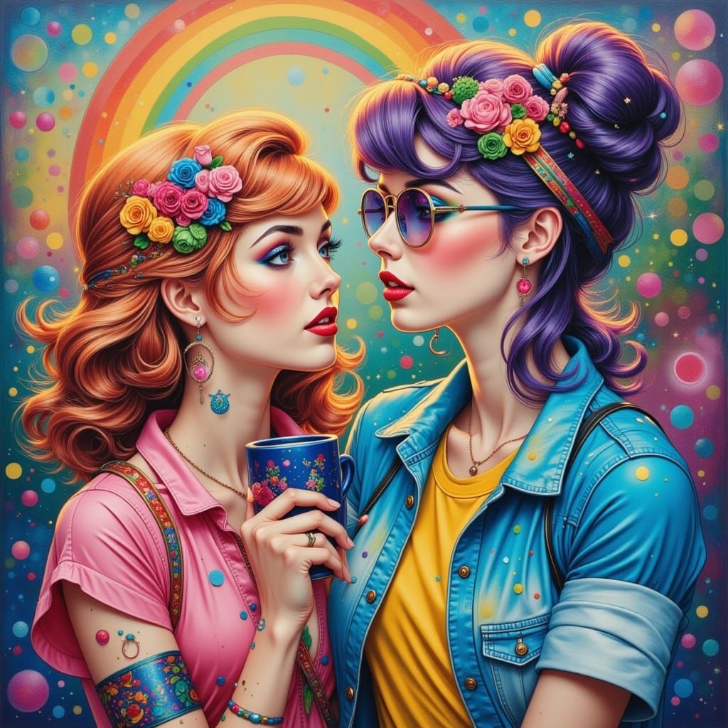 Rainbow Flag Symbolizing Gay Pride Celebration