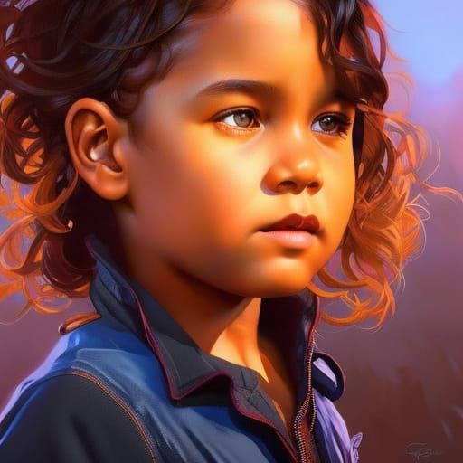 Australian Aboriginal young girl